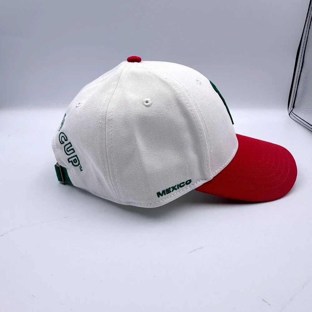 FIFA World Cup 2026 Mexico Hat Core Adjustable Cap Natural/Red Soccer Fan Gear